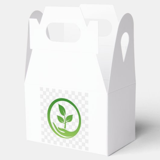 Groene tuit Eco-vriendelijke gunst doos Bedankdoosjes (Geopend)