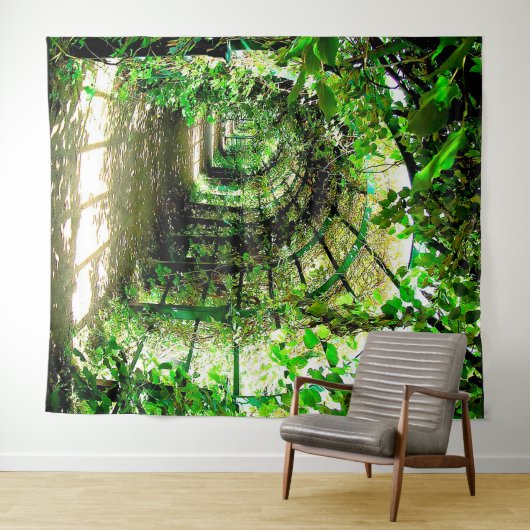 Groene Tunnels Fotobackdrop Tapijt Wandkleed (In Situ (horizontaal))