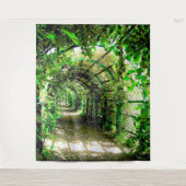 Groene Tunnels Fotobackdrop Tapijt Wandkleed (Voorkant)