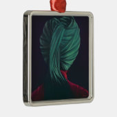 Groene Turban Metalen Ornament (Rechts)