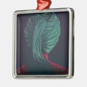 Groene Turban Metalen Ornament (Links)