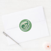 Groene Turbo Ronde Sticker (Envelop)