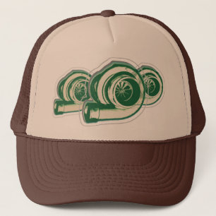 Groene turbo's trucker pet