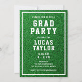Groene Turf Sports Afstudeerder Graduparty Kaart (Voorkant)