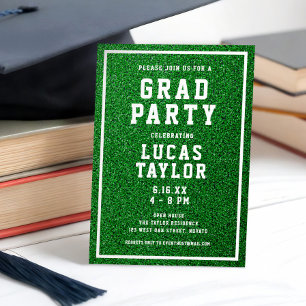 Groene Turf Sports Afstudeerder Graduparty Kaart