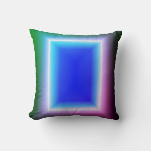 Groene Turquoise Deur Neon Illusie Effect Kussen