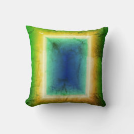 Groene Turquoise Deur Neon Illusie Effect Kussen