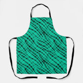 Groene turquoise tijger abstracte print schort (Voorkant)