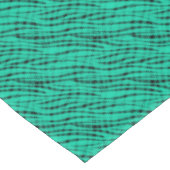 Groene turquoise tijger abstracte print tafelkleed (Gekanteld)