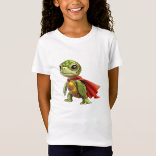 Groene Turtle Hero met Red Cape T-shirt