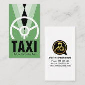 Groene Tuxedo Chauffeur Taxi Visitekaartje (Voorkant / Achterkant)