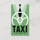 Groene Tuxedo Chauffeur Taxi Visitekaartje (Voorkant)