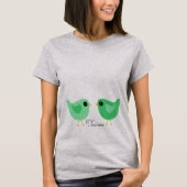 Groene tweelinggeboorte kraamshirt t-shirt (Voorkant)