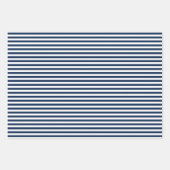 Groene Twigs & Red Berries Blauwe kerstpatronen Inpakpapier Vel (Voorkant 2)