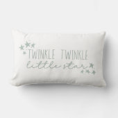 Groene "Twinkle Twinkle Little Star" Baby Nursery Kussen (Voorkant)