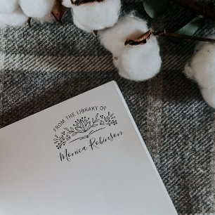 Groene typografie Botanisch uit de bibliotheek van Zelfinktende Stempel