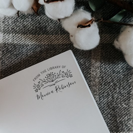 Groene typografie Botanisch uit de bibliotheek van Zelfinktende Stempel