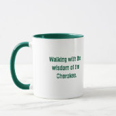 Groene Typografie Cherokee Gezegde Koffie Mok (Links)