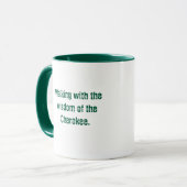 Groene Typografie Cherokee Gezegde Koffie Mok (Voorkant links)
