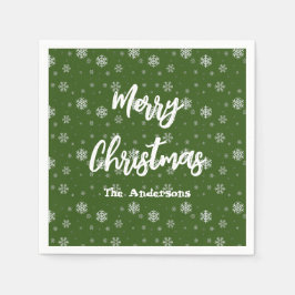 Groene Typografie Feestelijke Moderne Vrolijke Ker Servet