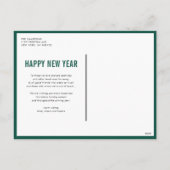 Groene Typografie Foto Collage Happy Nieuwjaar Feestdagenkaart (Achterkant)