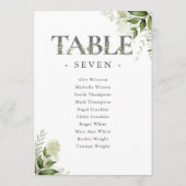 Groene typografie zitplan tafelnummer (Achterkant)