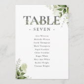 Groene typografie zitplan tafelnummer (Voorkant)