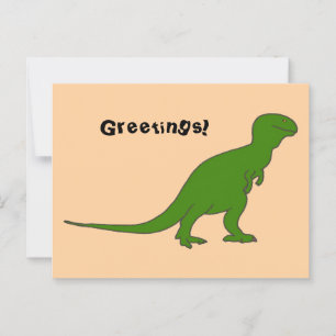 Groene Tyrannosaurus dinosaurus aangepaste Briefka Briefkaart
