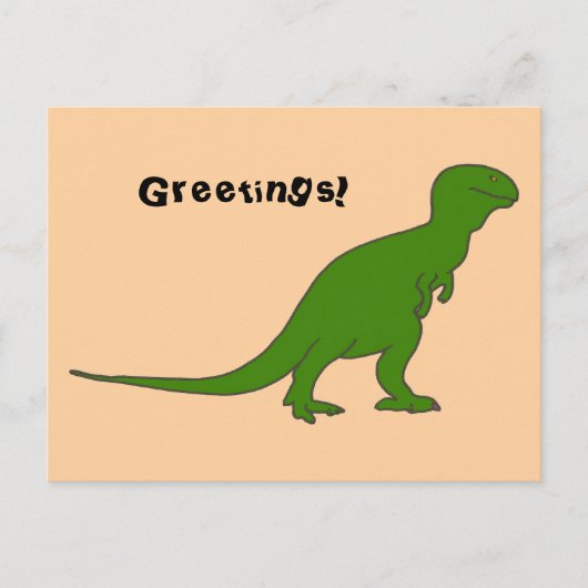 Groene Tyrannosaurus dinosaurus aangepaste Briefka Briefkaart (Voorkant)