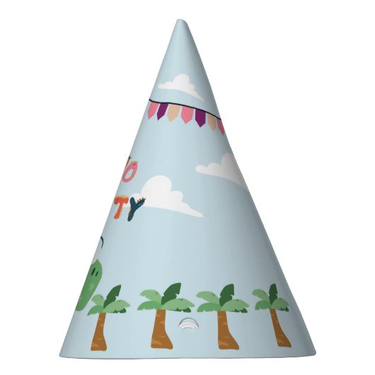 Groene tyrannosaurus Rex/T-Rex verjaardag Feesthoedjes (Rechts)