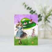 Groene UFO Surreal Sweet Traktatie Briefkaart (Staand voorkant)