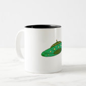 Groene UFO Tweekleurige Koffiemok (Voorkant links)