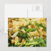 groene ui en rijstchips briefkaart (Voorkant / Achterkant)