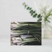 Groene uien briefkaart (Staand voorkant)