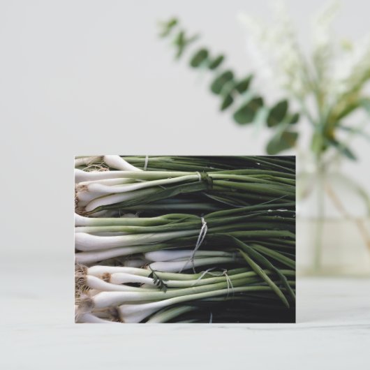 Groene uien briefkaart (Staand voorkant)