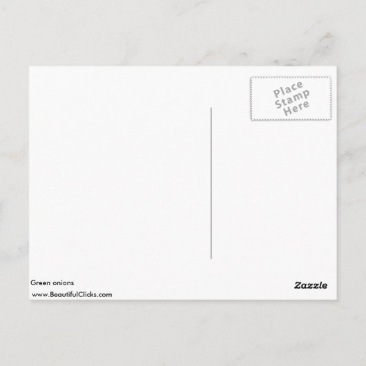 Groene uien briefkaart (Achterkant)