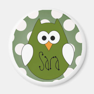 Groene uil Magnet