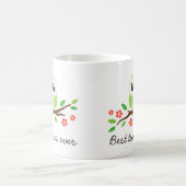 Groene uil over aangepaste tekst voor beste lerare koffiemok (Center)