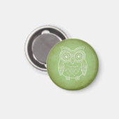 Groene Uil Sjabloon Magneet (Voorkant / Achterkant)