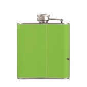 Groene Uil Zittend op een Branch Flask Heupfles (Achterkant)