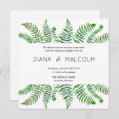 Groene uitnodiging voor een bruiloft (Voorkant / Achterkant)