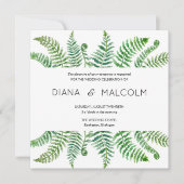 Groene uitnodiging voor een bruiloft (Voorkant)