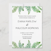 Groene uitnodiging voor een bruiloft (Voorkant)