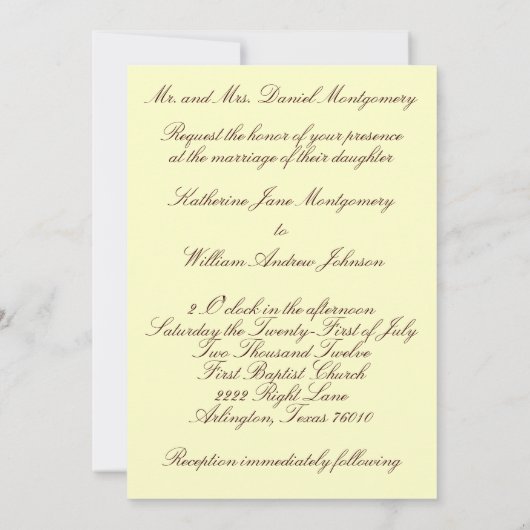 Groene uitnodiging voor orchidee bruiloft (Achterkant)