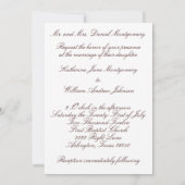 Groene uitnodiging voor orchidee bruiloft (Achterkant)