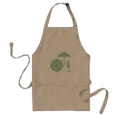 Groene Umbrella Set Raining Apron Standaard Schort (Voorkant)