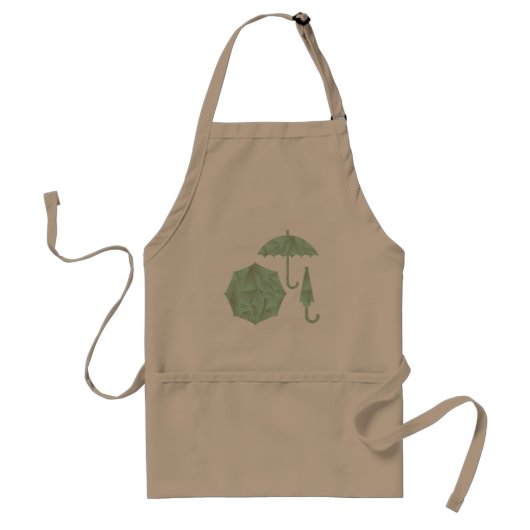 Groene Umbrella Set Raining Apron Standaard Schort (Voorkant)