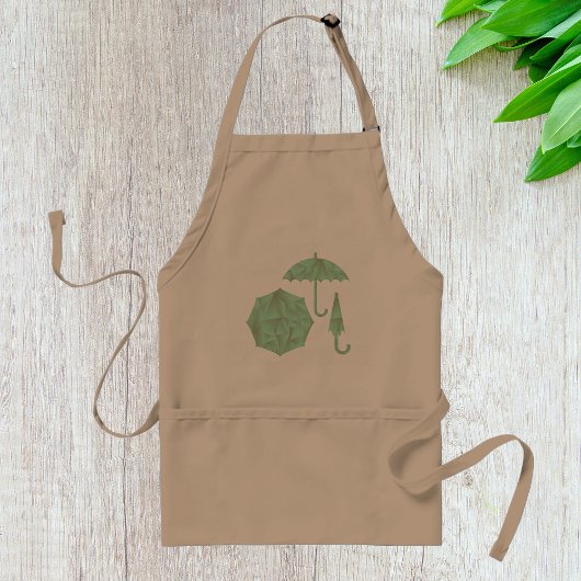 Groene Umbrella Set Raining Apron Standaard Schort