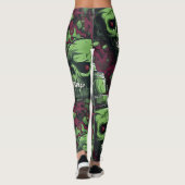 Groene Undead Zombie Leggings (Achterkant)