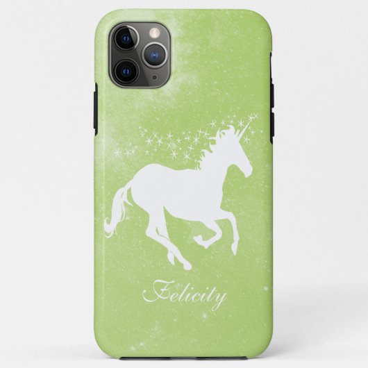 Groene Unicorn Persoonlijke Hoesje-Mate iPhone Cas Case-Mate iPhone Case (Achterkant)